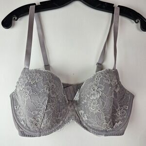 Apt. 9 Intimates Lace‎ Bra Gray Underwire Push Up 40C